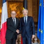 Didier Reynders rencontre son homologue franÃ§ais Jean-Yves Le Drian
